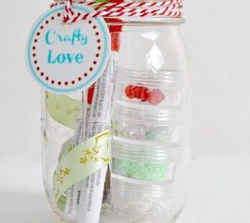 mason jar gift for the crafter in your life, crafts, mason jars