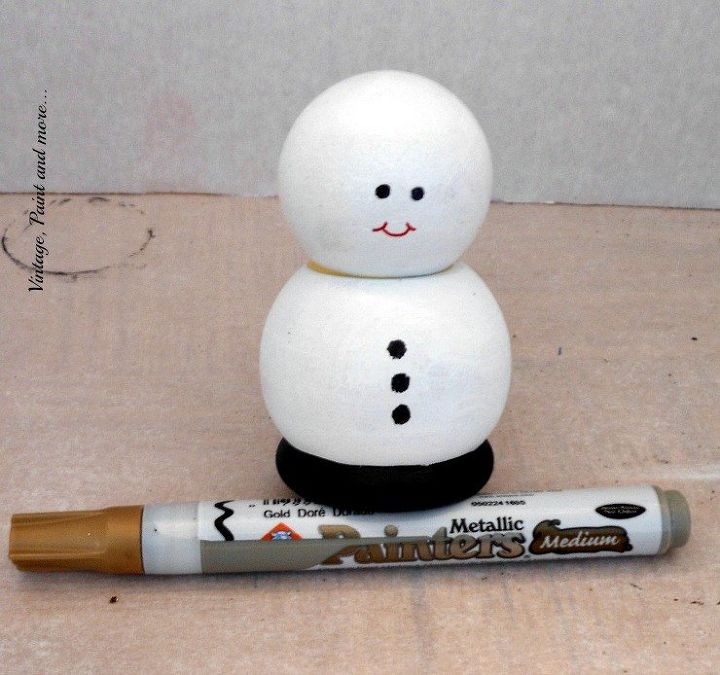 decorao de natal com boneco de neve de madeira