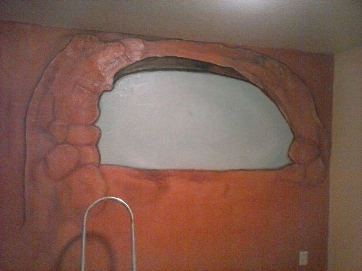 watch as i turn my bedroom into a scene from arches national park, bedroom ideas, painting, wall decor