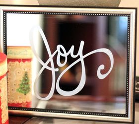 dollar store silhouette etched mirror, crafts