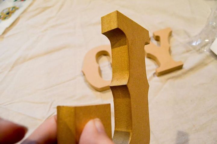 letras de madeira com glitter fcil de fazer