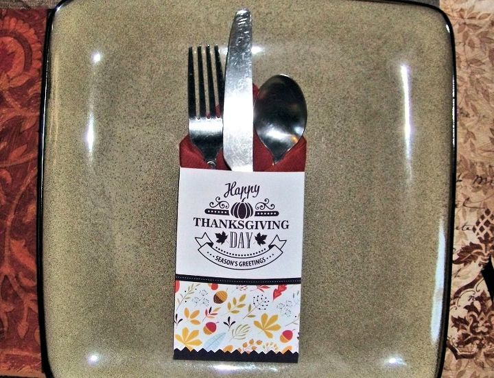 printable thanksgiving utensil holders, crafts, how to, seasonal holiday decor, thanksgiving decorations