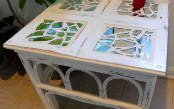  Reciclagem de mesa de casinha de espelho em mosaico