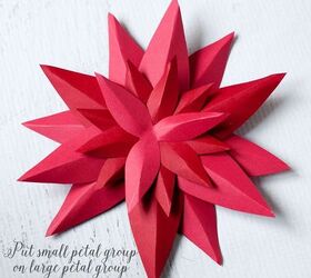diy paper poinsettia tutorial for christmas decor, christmas decorations, crafts, how to, seasonal holiday decor