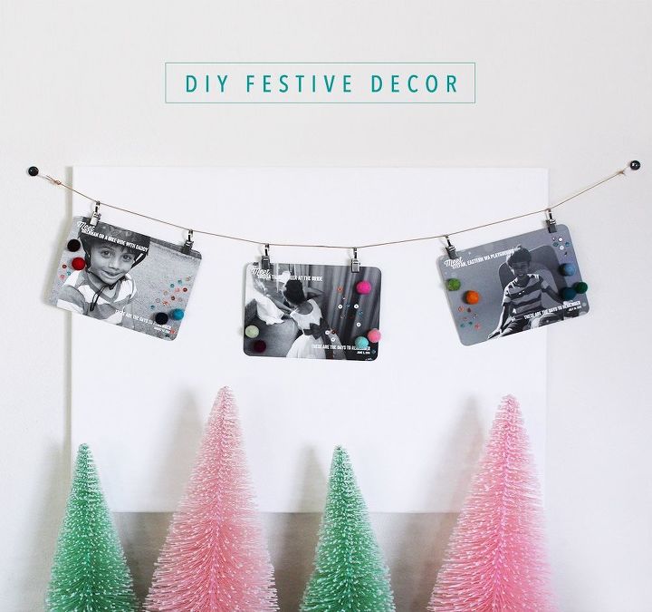 transform boring photos into a festive holiday garland, christmas decorations, crafts, seasonal holiday decor