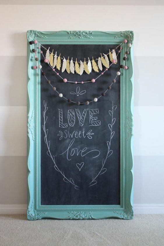 diy antique style chalkboard, chalkboard paint, crafts, repurposing upcycling, wall decor