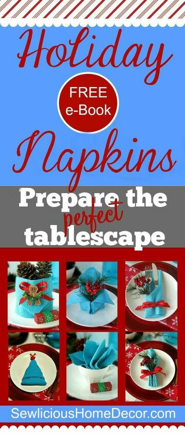 7 holiday napkin tutorials, crafts, how to, seasonal holiday decor