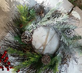 a dramatic holiday wreath in red and white, crafts, seasonal holiday decor, wreaths