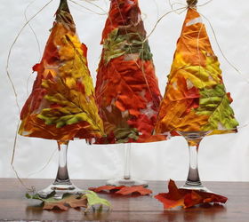 fall leaf tree luminaries, crafts, seasonal holiday decor, thanksgiving decorations