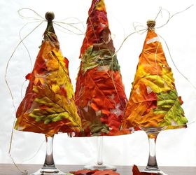 fall leaf tree luminaries, crafts, seasonal holiday decor, thanksgiving decorations