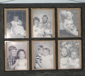 s from your community 10 inexpensive shortcuts to a better holiday home, home decor, home improvement, repurposing upcycling, Arrange family photos in an old window