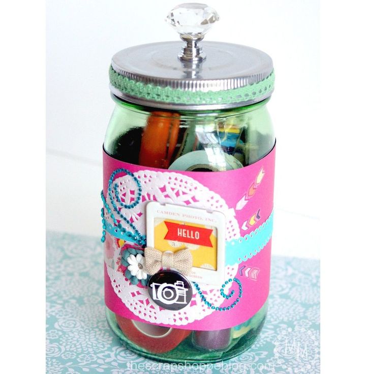gift in a jar for scrapbookers, crafts