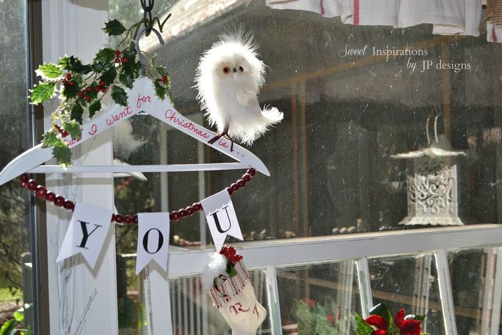 an irresistible christmas display idea on a hanger for you, christmas decorations, crafts, seasonal holiday decor