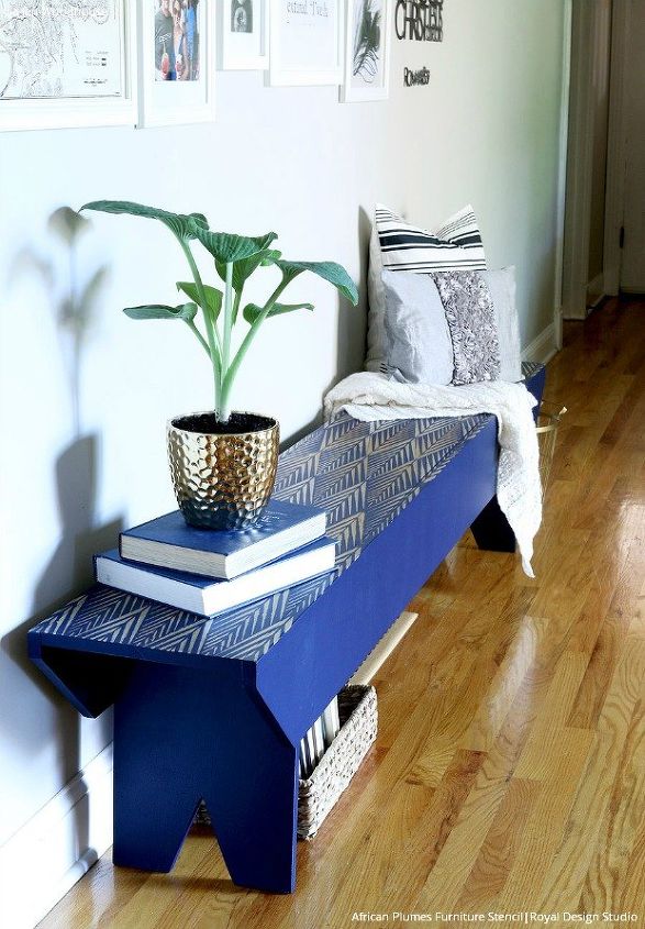 12 ideas de decoracion asequibles con plantillas para muebles