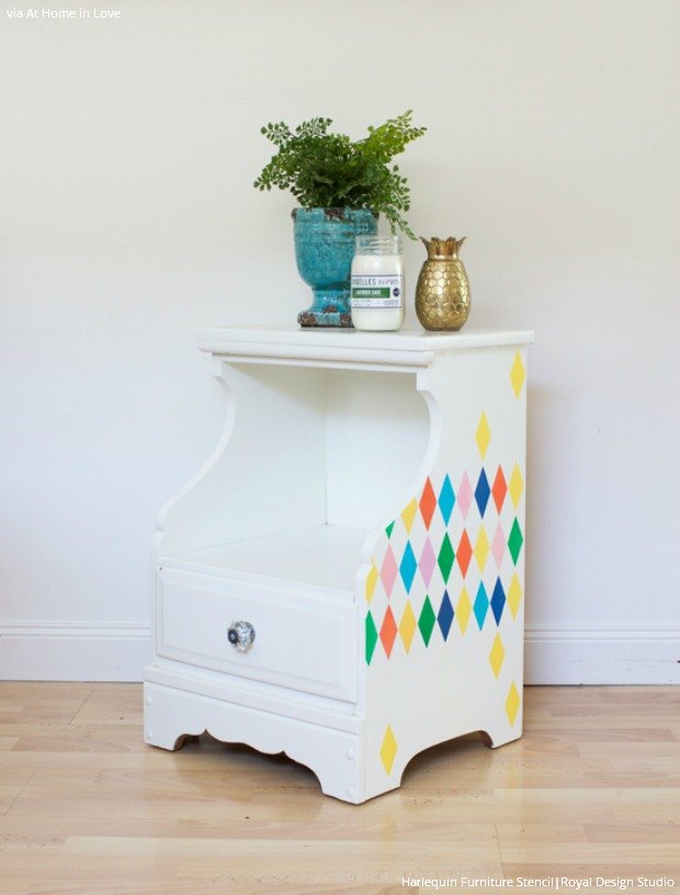 12 affordable decorating ideas with furniture stencils, chalk paint, home decor, painted furniture