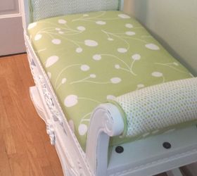 a first attempt at upholstering, painted furniture, reupholster