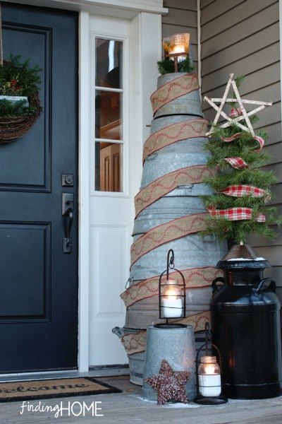 s 20 fake christmas trees you ll wish you d seen sooner, christmas decorations, repurposing upcycling, seasonal holiday decor, Galvanized and Gorgeous