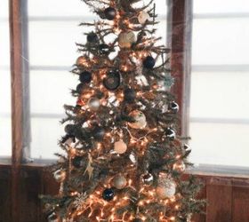 s 20 fake christmas trees you ll wish you d seen sooner, christmas decorations, repurposing upcycling, seasonal holiday decor, Spray Painted and Stony