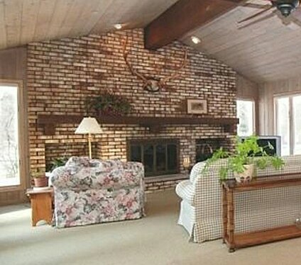 i need advice for updating a very large brick fireplace wall, Large brick fireplace wall in family room in need of update