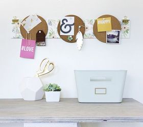 diy round cork board holder, crafts, wall decor