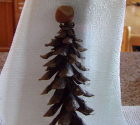 pinecone angel, crafts, seasonal holiday decor, Pinecone and hazelnut