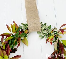 how to make a fresh wreath for free, crafts, how to, wreaths