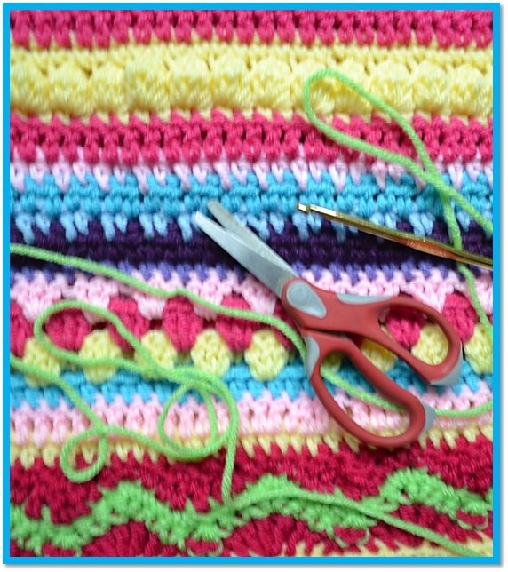 crocheted stitch sampler blanket, crafts