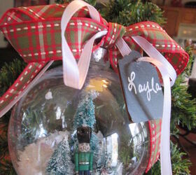 easy snow globe ornament made simple come see, christmas decorations, crafts, seasonal holiday decor
