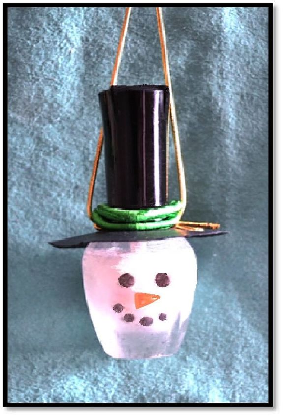 snowman christmas tree ornament nail polish bottle transformation, christmas decorations, crafts, repurposing upcycling, seasonal holiday decor