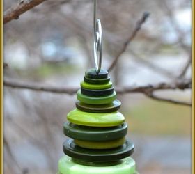 adorable christmas tree ornaments made from buttons, christmas decorations, seasonal holiday decor