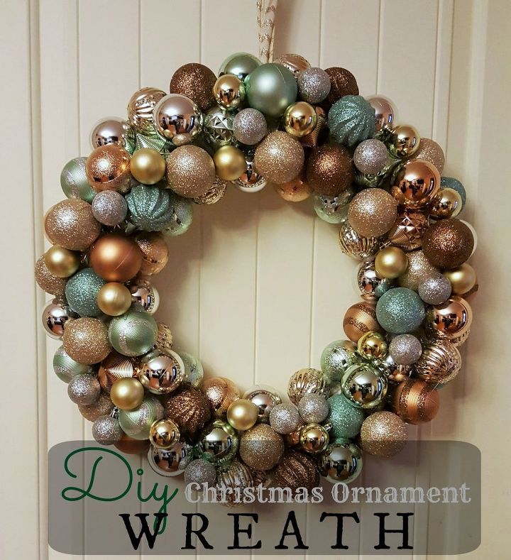 diy holiday ornament wreath, christmas decorations, crafts, seasonal holiday decor, wreaths