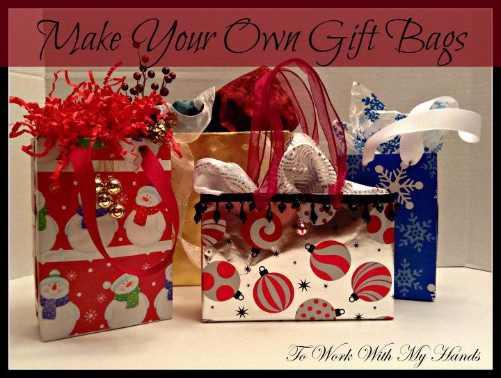 make your own gift bags, crafts, how to, seasonal holiday decor