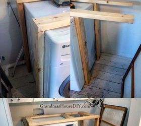 our laundry room gets spruced up with some paint and built ins, closet, diy, home improvement, laundry rooms, storage ideas, woodworking projects