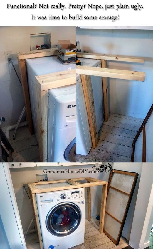 our laundry room gets spruced up with some paint and built ins, closet, diy, home improvement, laundry rooms, storage ideas, woodworking projects