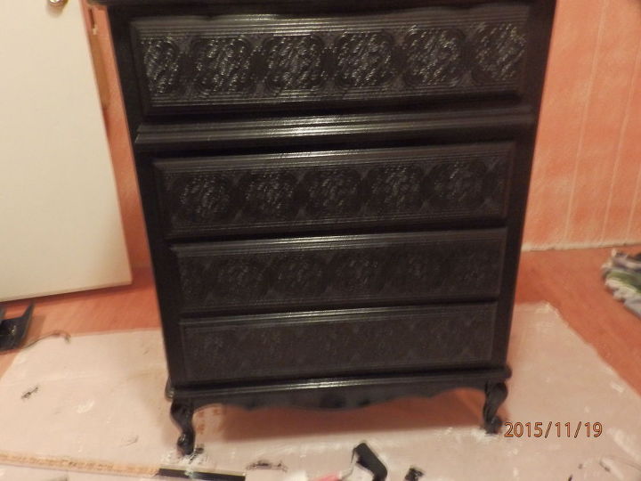 q wax or poly painted furniture, painted furniture, painting wood furniture, This is the chest painted with furniture paint from hardware store