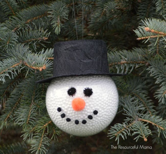 frosty the snowman homemade ornament, christmas decorations, seasonal holiday decor