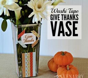 washi tape vase a diy gift for thanksgiving, crafts, decoupage, seasonal holiday decor