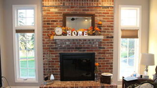 I Need Advice For Updating A Very Large Brick Fireplace Wall