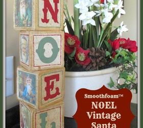 DIY Vintage Santa NOEL Christmas Blocks