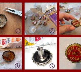diy vintage soda bottle cap cabinet knobs, crafts, kitchen cabinets, kitchen design, repurposing upcycling