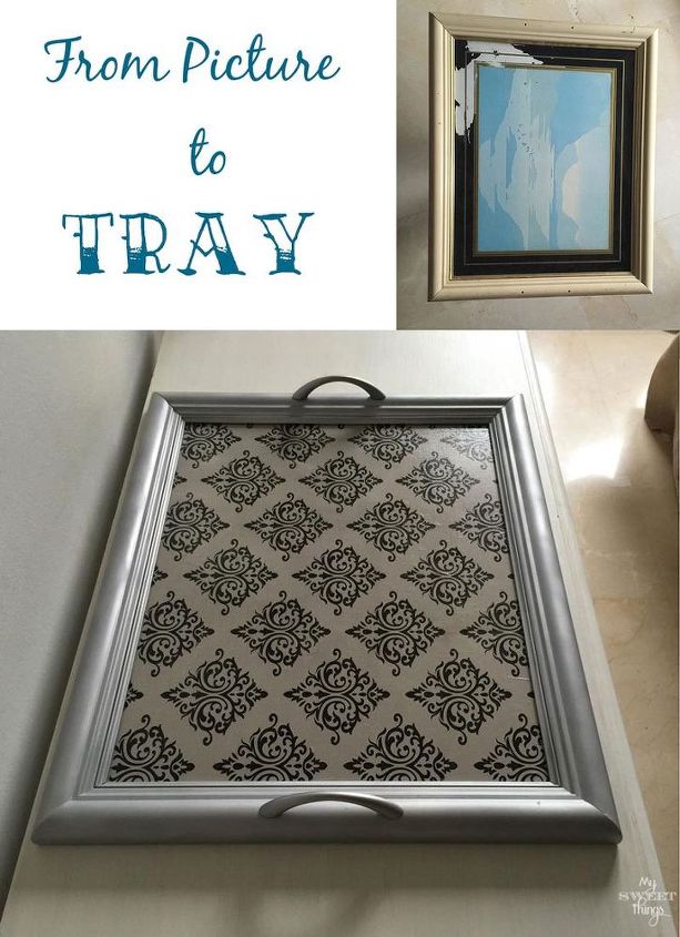 how to repurpose a picture into a tray, crafts, how to, repurposing upcycling, wall decor