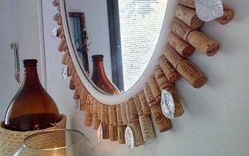 Marco de espejo de corcho de vino Diy