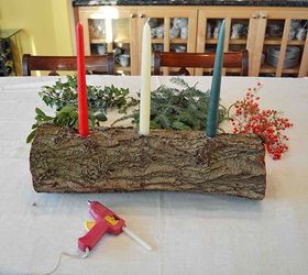 christmas yule log diy tutorial, christmas decorations, crafts