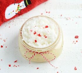 diy peppermint vanilla sugar scrub, crafts