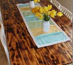 DIY Dining Table With Burned Wood Finish #DIY | Hometalk