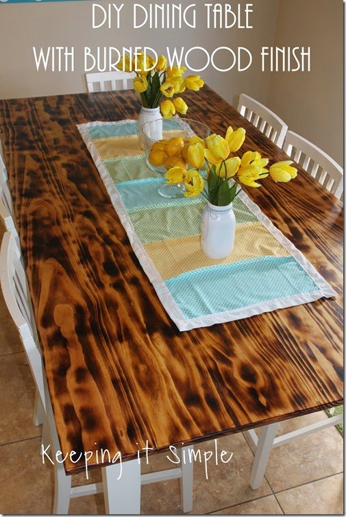Warwick Dining Table Rectangular from Sunpan (27902 ... DIY Dining Table With Burned Wood Finish #DIY | Hometalk