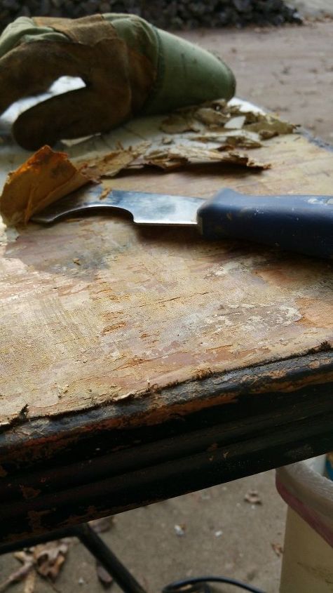 reto de la mesa vintage cubierta de linoleum de 3 dlares