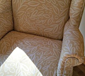 a wingback chair makeover, painted furniture, reupholster