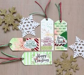 diy watercolor christmas gift tags, christmas decorations, crafts, how to