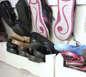 entry closet shoe hooks, bedroom ideas, closet, diy, organizing, shelving ideas, woodworking projects
